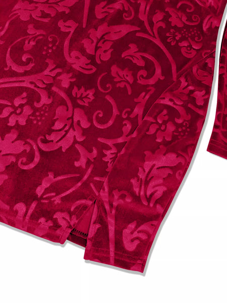 Velvet Floral Bodycon Mini Dress - alternate view 8
