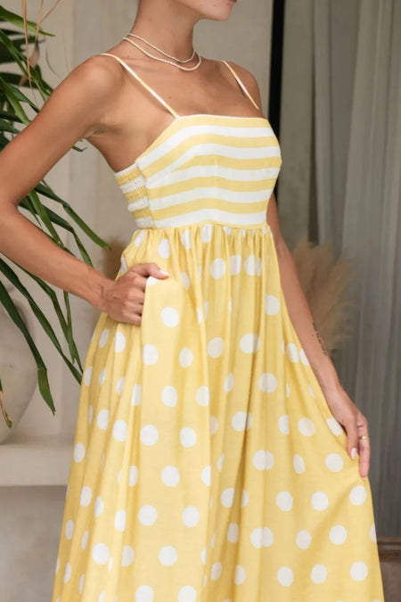 Polka Dot Square Neck Cami Dress - alternate view 4