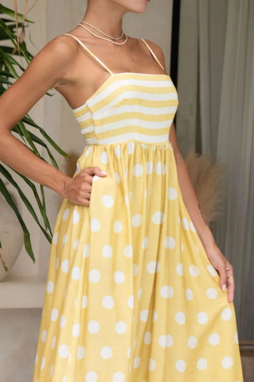 Polka Dot Square Neck Cami Dress - alternate view 4