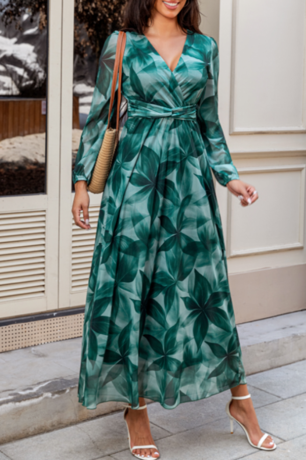 Surplice Long Sleeve Dress - alternate view 4