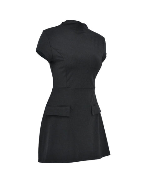Mock Neck A-Line Mini Dress - alternate view 9