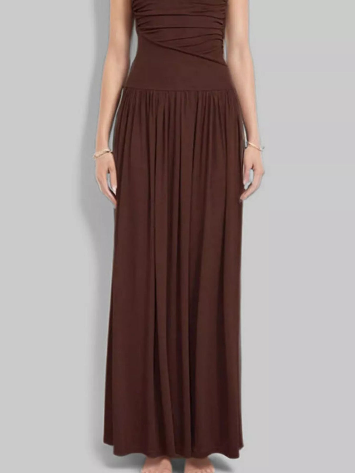 Ruched Sleeveless Maxi Dress - alternate view 7