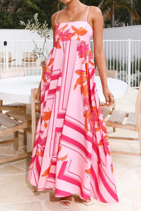 Printed Square Neck Cami Maxi Dress - alternate view 19