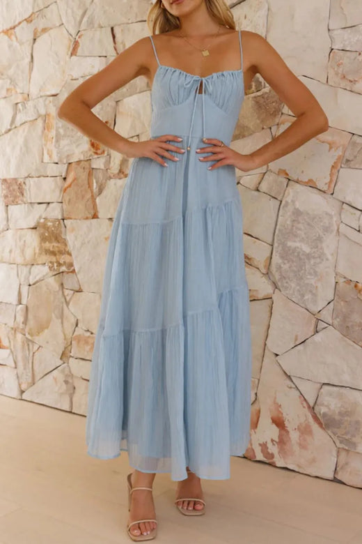 Smocked Back Midi Cami Dress - alternate view 5