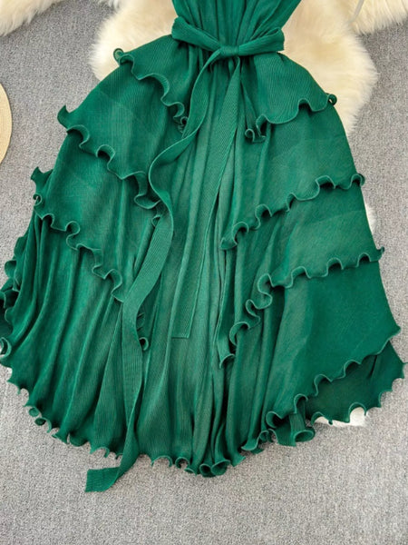 Ruffled Tiered Sleeveless Midi Dress - alternate view 14