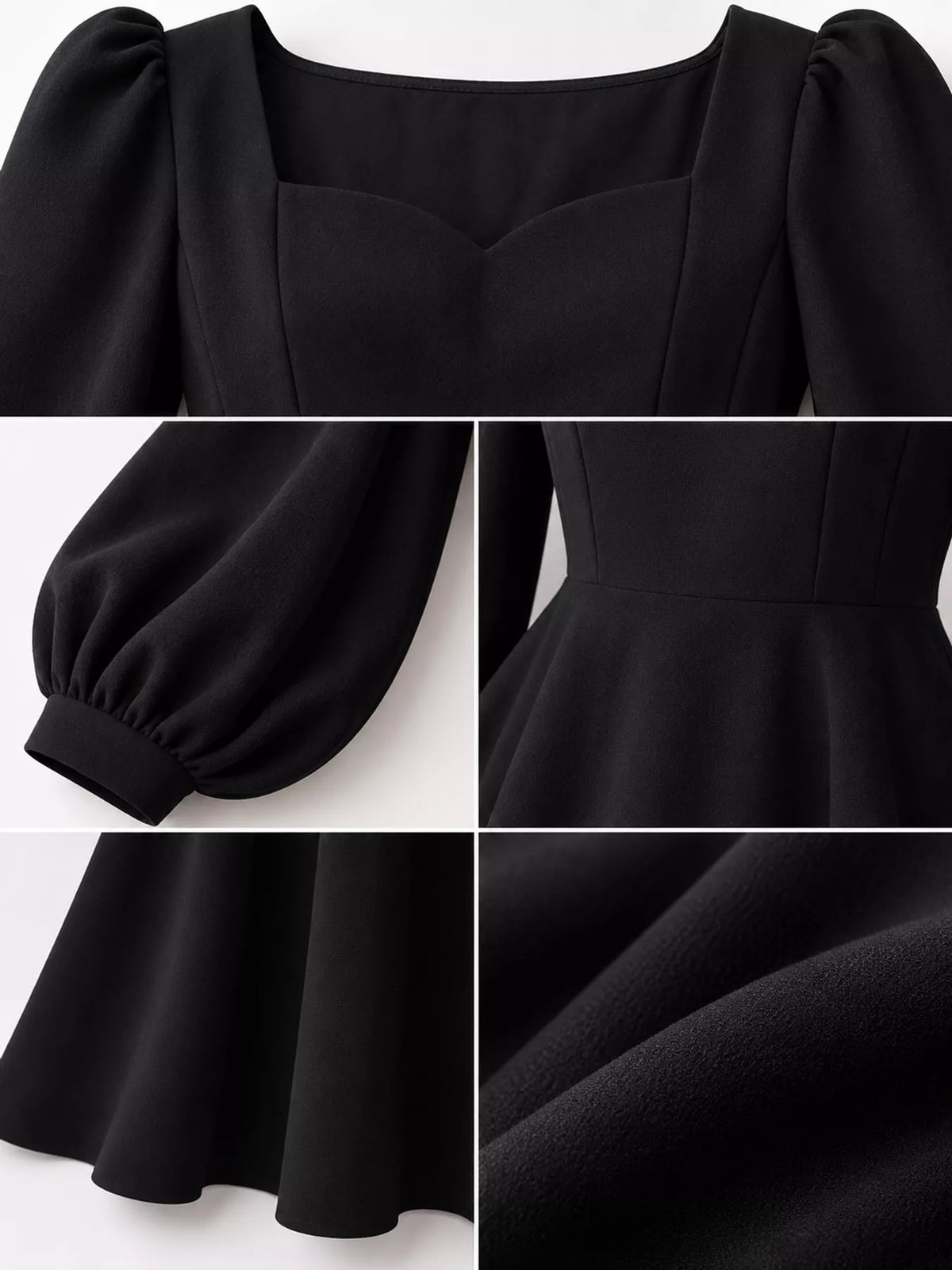 Full Size Long Sleeve A-Line Midi Dress Plus Size - alternate view 10
