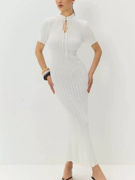 Short Sleeve Knitted Mermaid Dress - alternate view 19