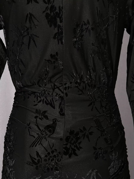 Ruched Long Sleeve Mini Dress - alternate view 15