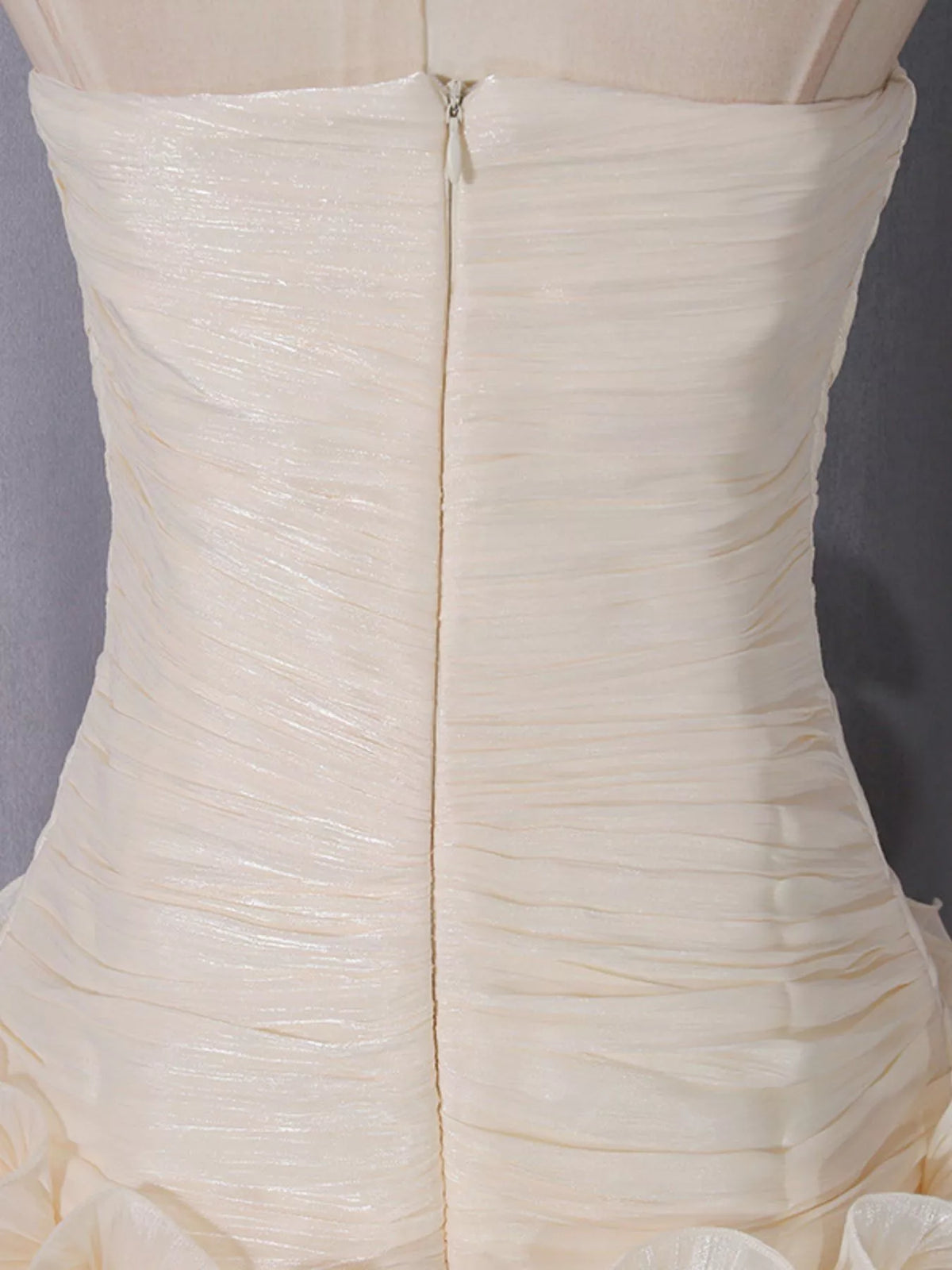 Strapless Ruffle Ruched Mini Dress - alternate view 9