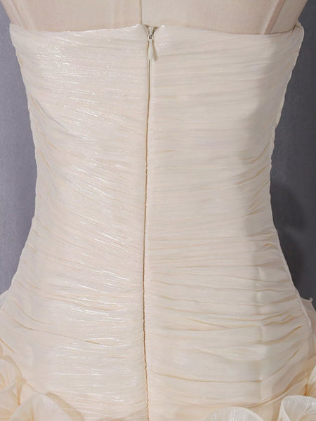 Strapless Ruffle Ruched Mini Dress - alternate view 9