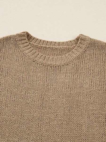 Oversize Drop Shoulder Slouchy Sweater Dress - alternate view 6