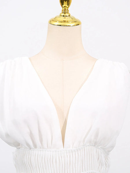 Tiered V-Neck Sleeveless Maxi Dress - alternate view 4