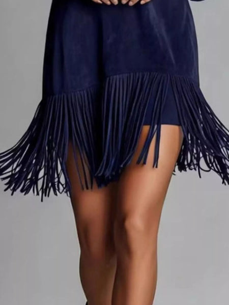 Fringed Lantern Sleeve Dress - alternate view 10