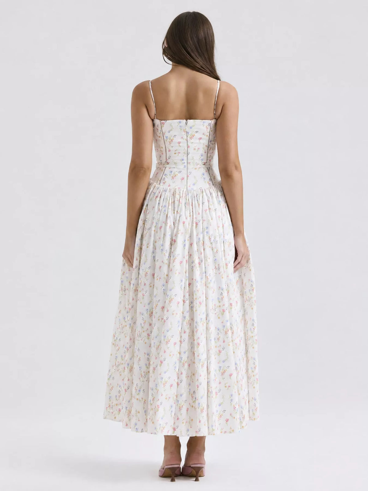 Floral Spaghetti Straps Midi Dress - alternate view 20