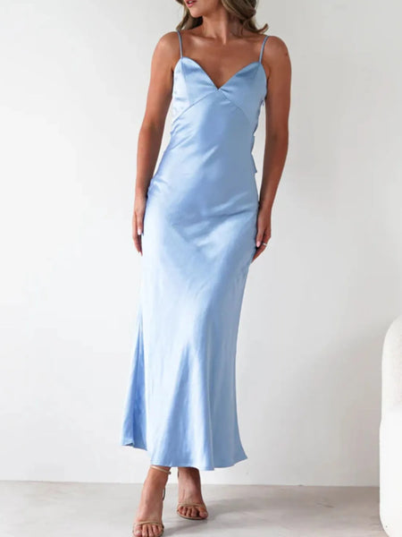 Satin Backless Cami Dress - alternate view 3