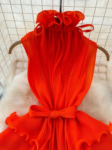 Ruffled Tiered Sleeveless Midi Dress - alternate view 21