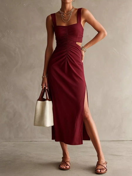 Ruched Cut-Out Midi Dress - alternate view 9