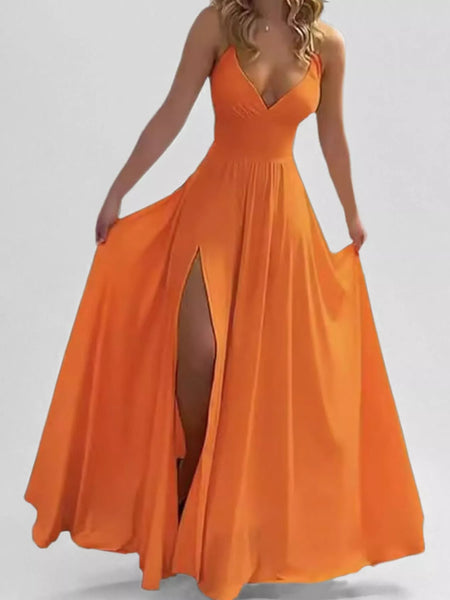 Full Size Sleeveless High-Slit Flowy Maxi Dress Plus Size - alternate view 12