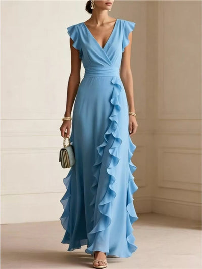 Ruffled Surplice Maxi Dress - alternate view 7