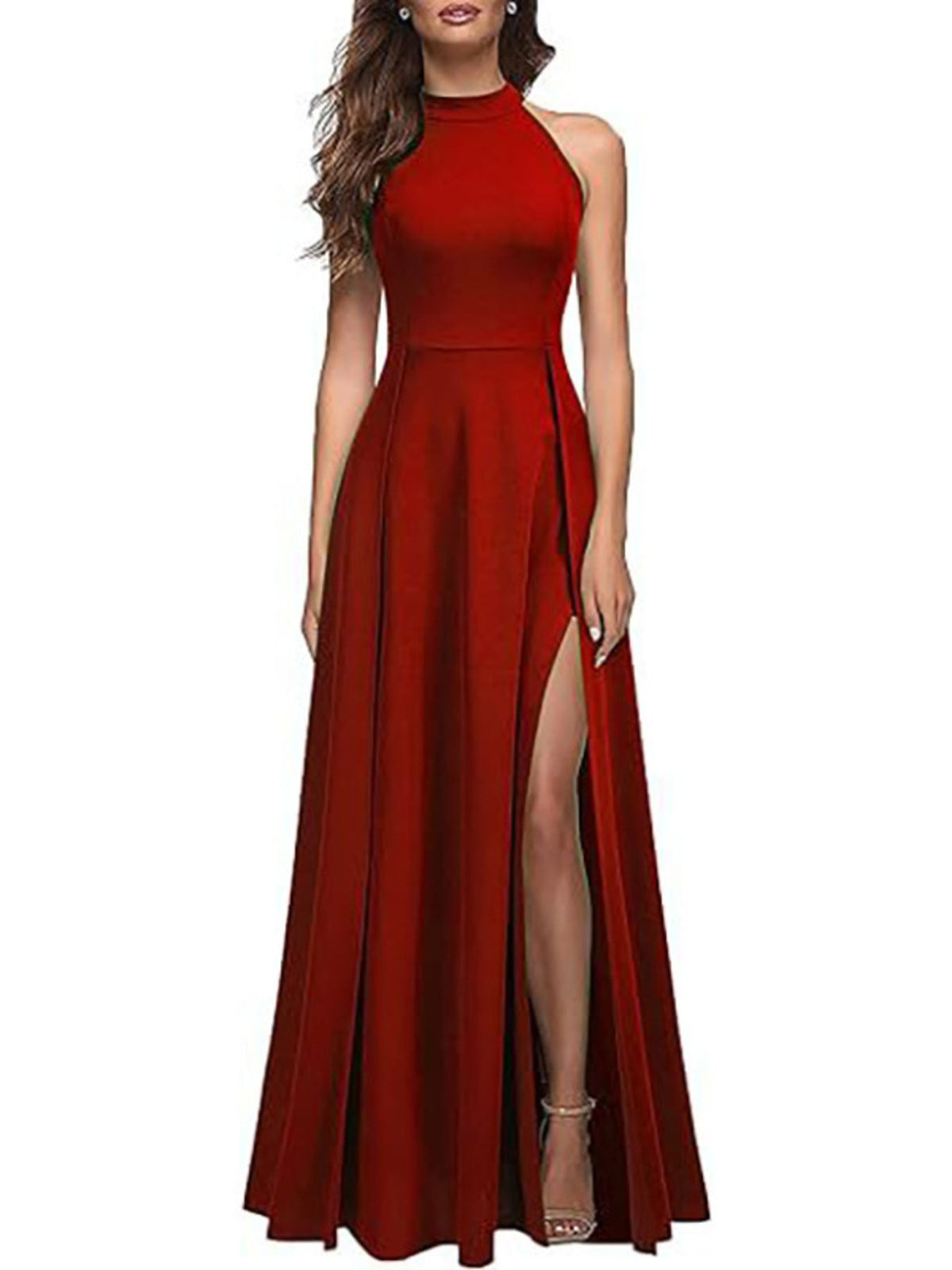 Sleeveless Slit Maxi Dress - alternate view 5