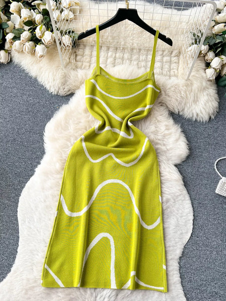 Wave Pattern Knit Midi Dress - alternate view 5