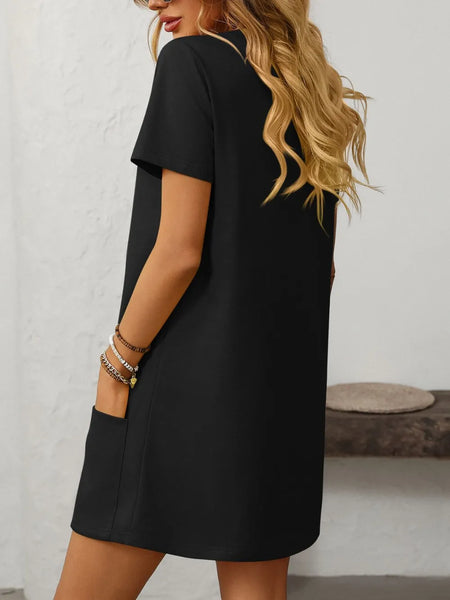 Mandy Square Neck Short Sleeve Mini Dress - alternate view 16