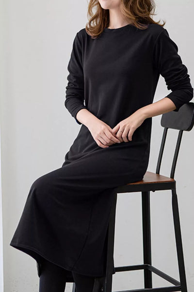 Casual Long Sleeve Midi Dress - alternate view 7