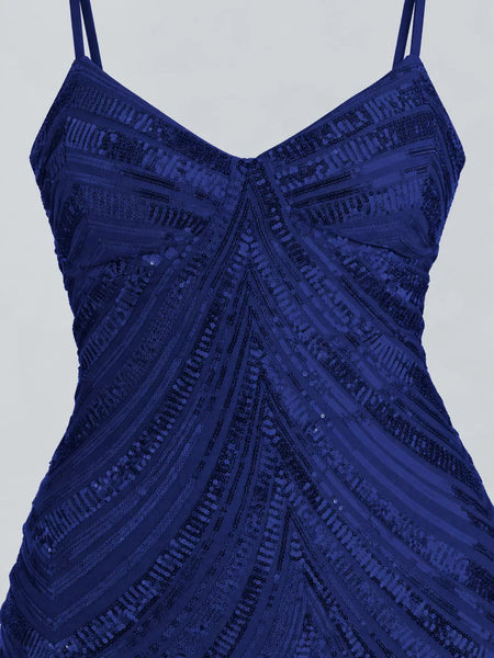 Sequin Embellished Bodycon Sleeveless Mini Dress - alternate view 9