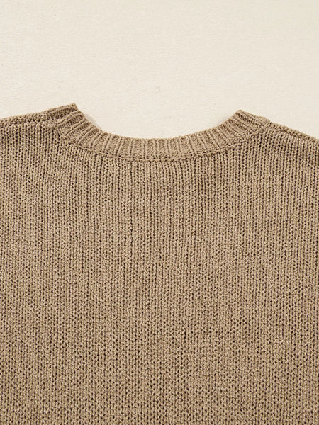 Oversize Drop Shoulder Slouchy Sweater Dress - alternate view 7