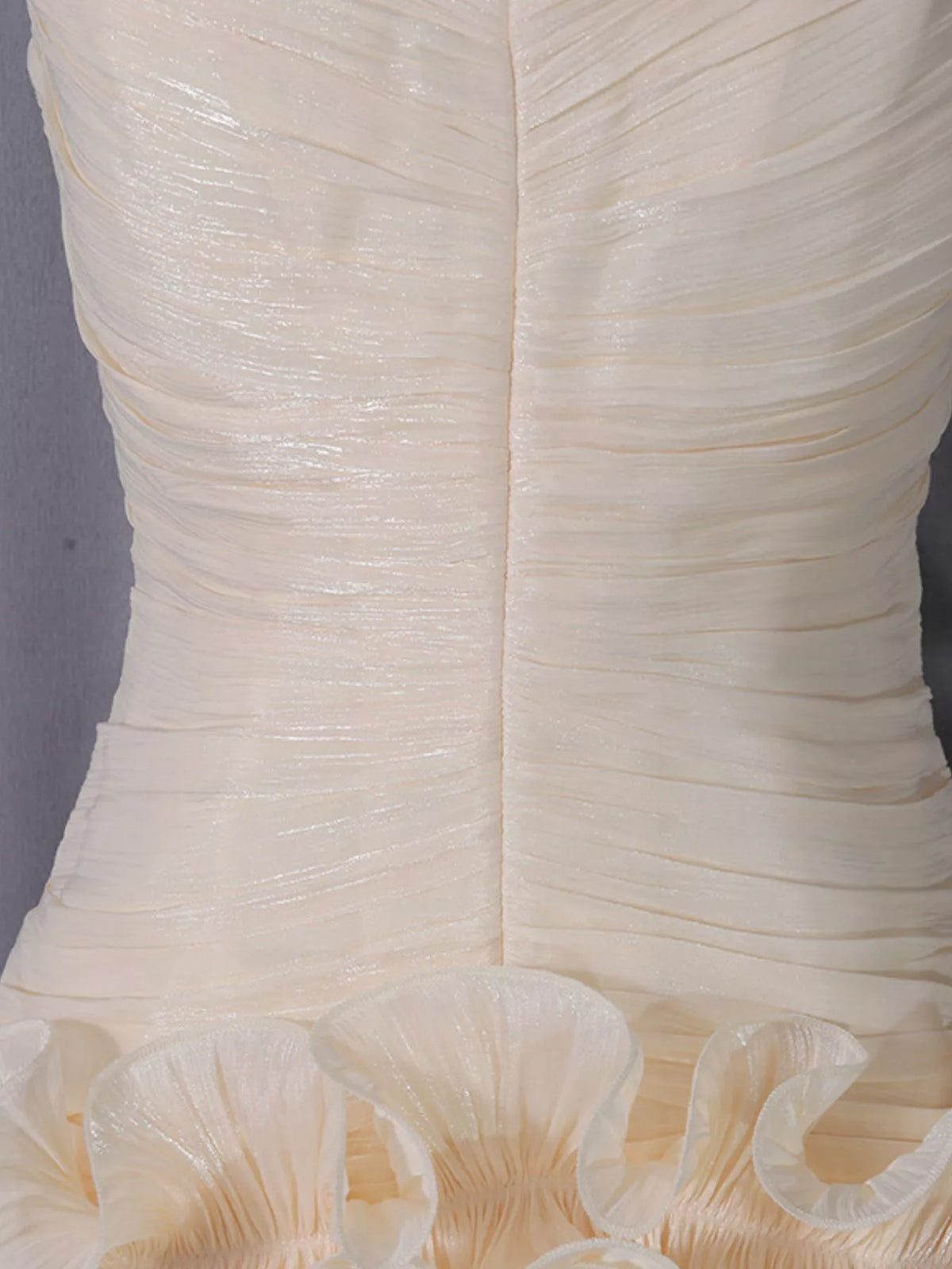 Strapless Ruffle Ruched Mini Dress - alternate view 7