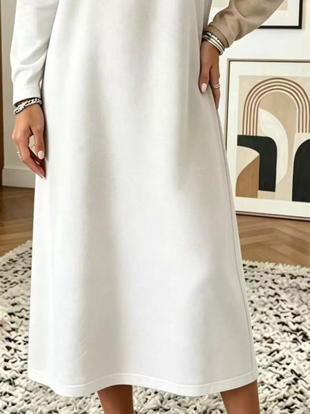 Polo Collar Long Sleeve Midi Dress - alternate view 3