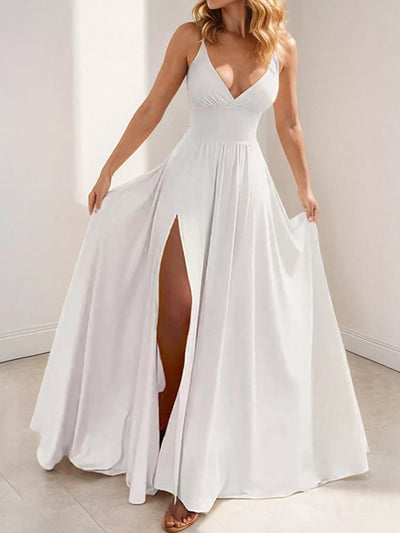 Full Size Sleeveless High-Slit Flowy Maxi Dress Plus Size - alternate view 14