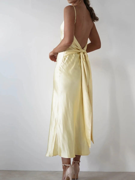 Satin Backless Cami Dress - alternate view 14