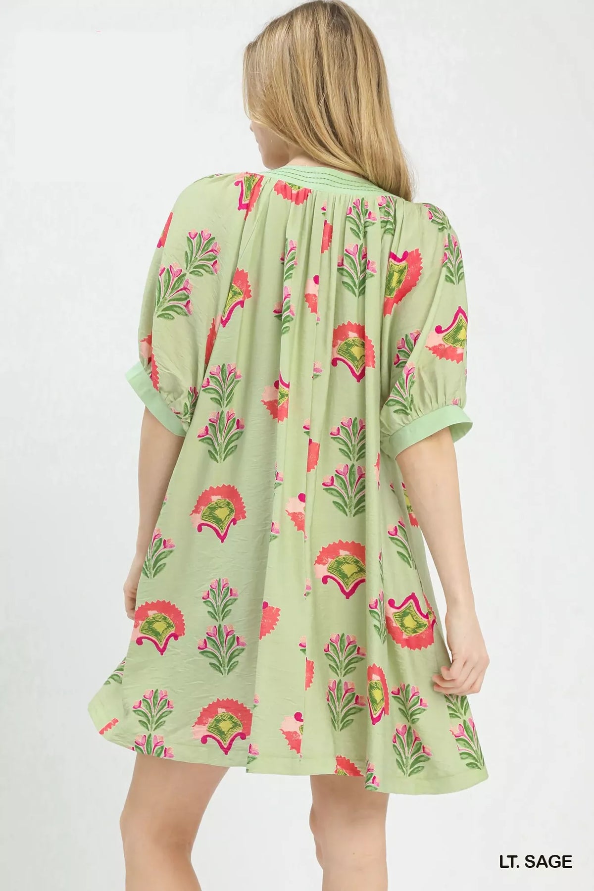 Abstract Print Mini Dress - alternate view 3