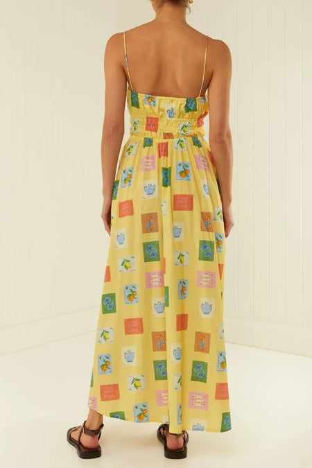 Printed Square Neck Sleeveless Maxi Cami Dress - alternate view 2