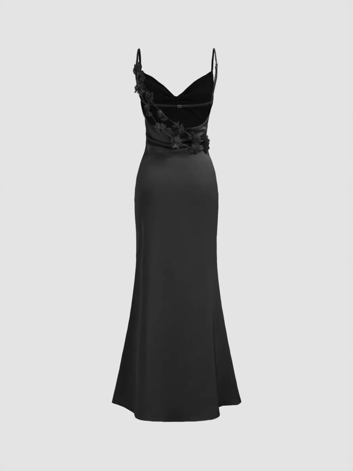 Cowl Neck Satin Maxi Dress - alternate view 1