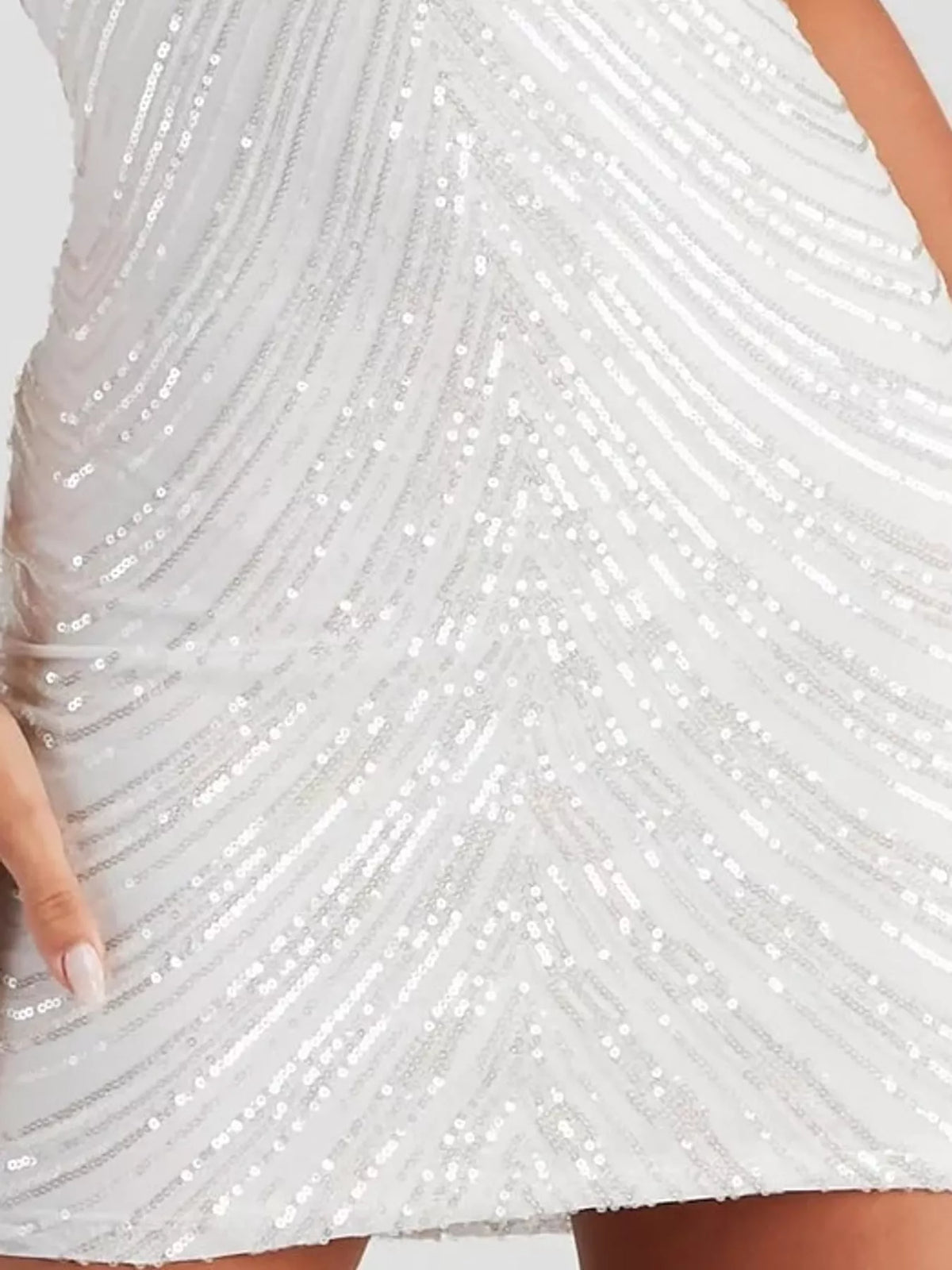 Sleeveless Sequin Embellished Bodycon Mini Cami Dress - alternate view 5
