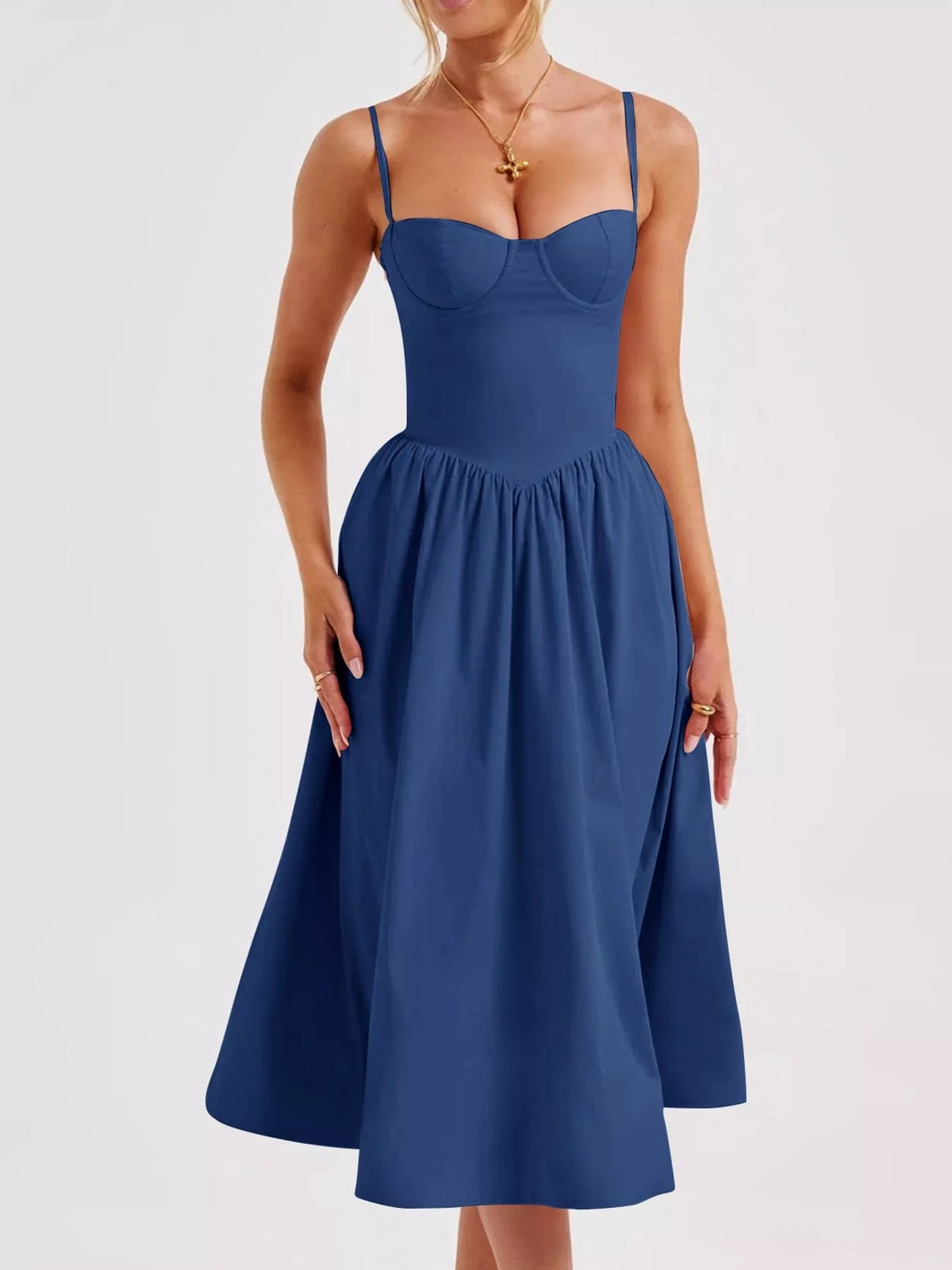 Sweetheart Neck Midi Cami Dress - alternate view 5