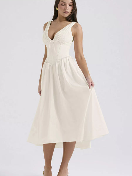 V-Neck Sleeveless Midi Dress - alternate view 22