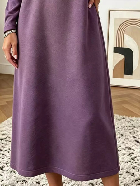 Polo Collar Long Sleeve Midi Dress - alternate view 18
