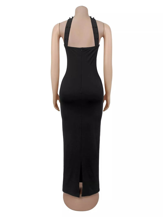 Rhinestone Tube Bodycon Maxi Dress - alternate view 6