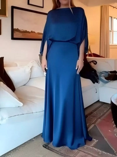 Elegant Batwing Sleeve Maxi Dress - alternate view 7