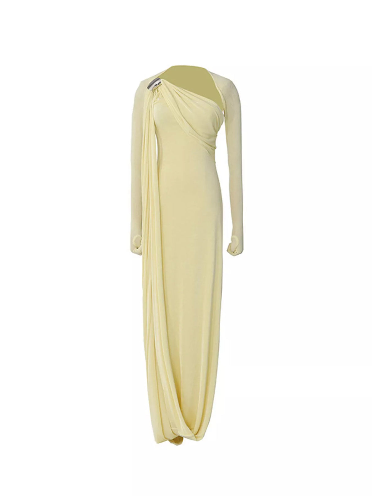One-Shoulder Draped Maxi Dress - alternate view 4