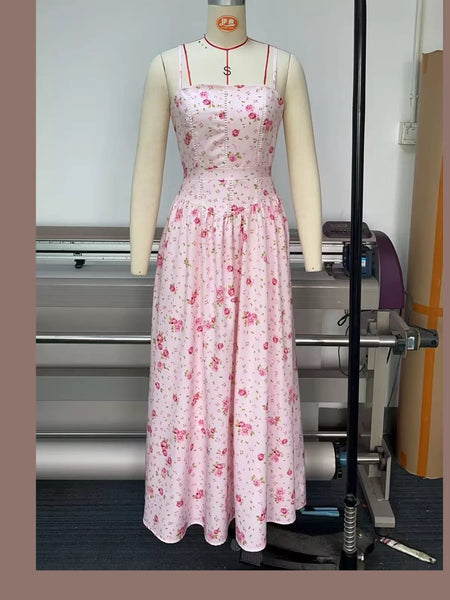 Floral Spaghetti Straps Midi Dress - alternate view 56