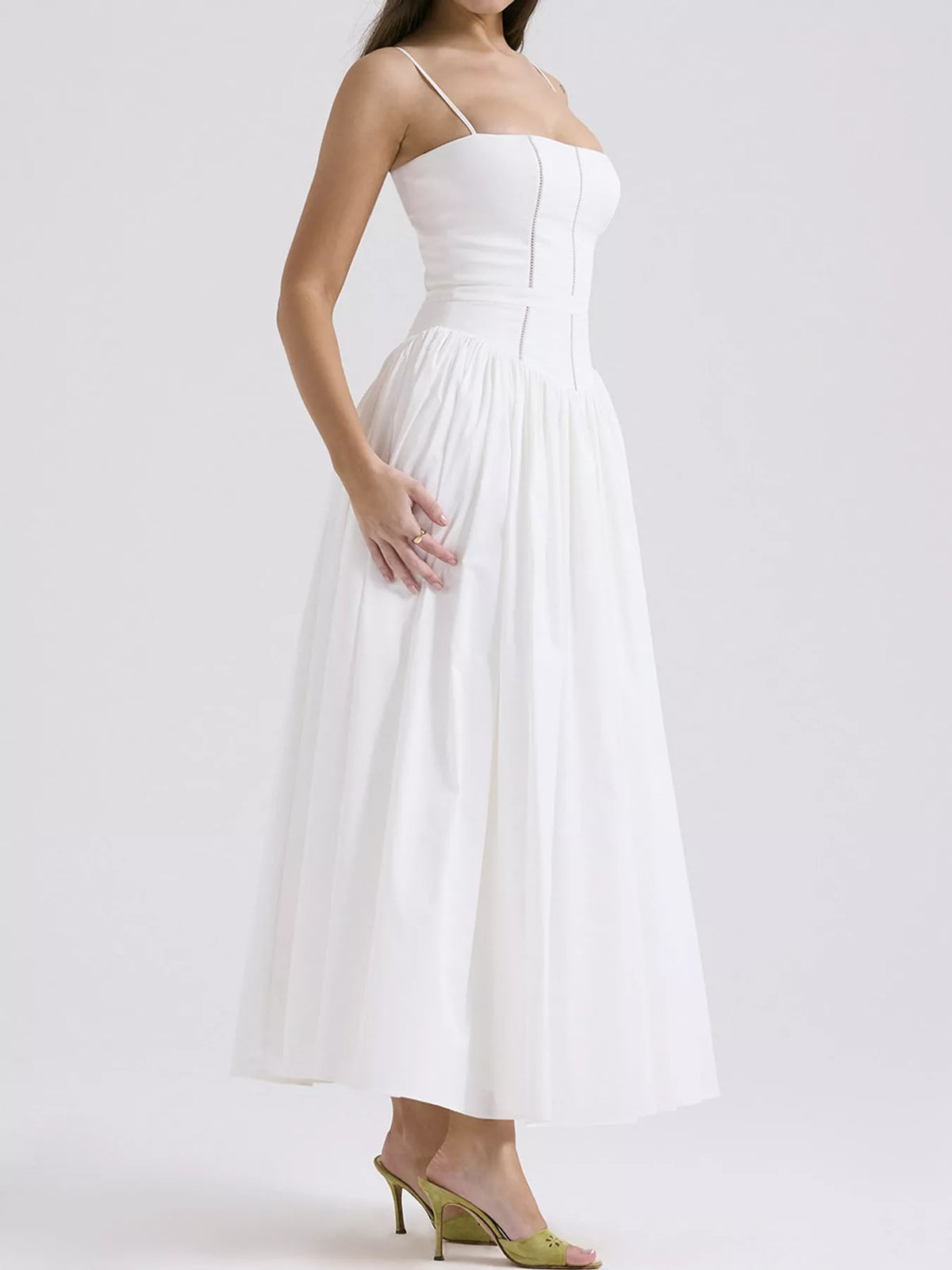 Floral Spaghetti Straps Midi Dress - alternate view 4