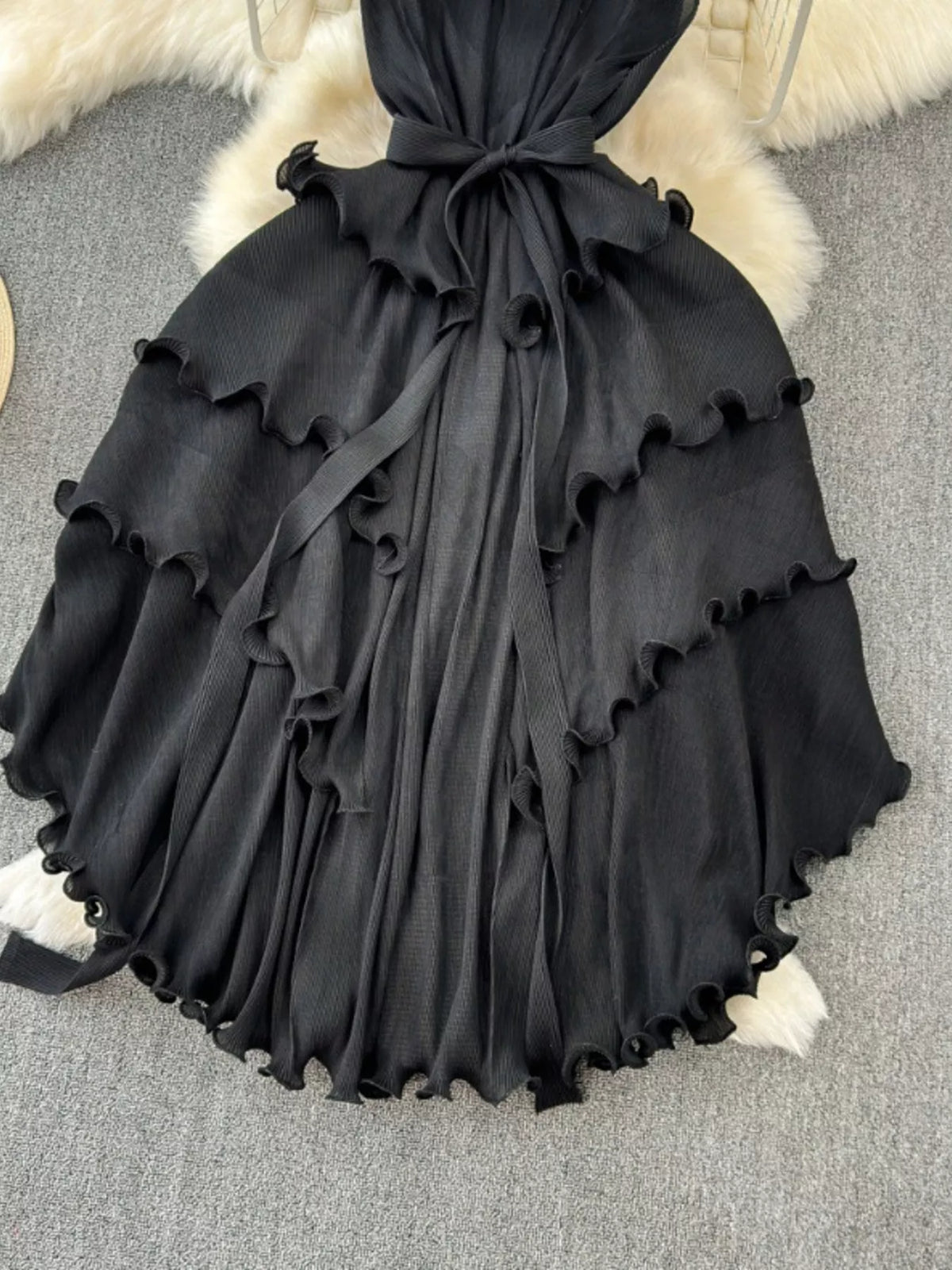 Ruffled Tiered Sleeveless Midi Dress - alternate view 16