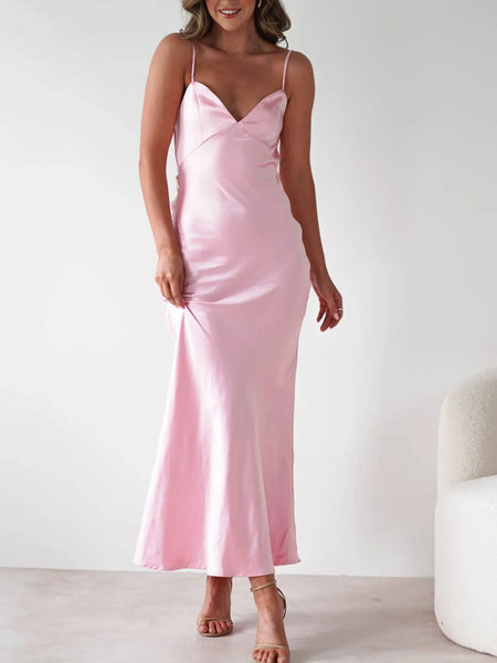 Satin Backless Cami Dress - alternate view 16