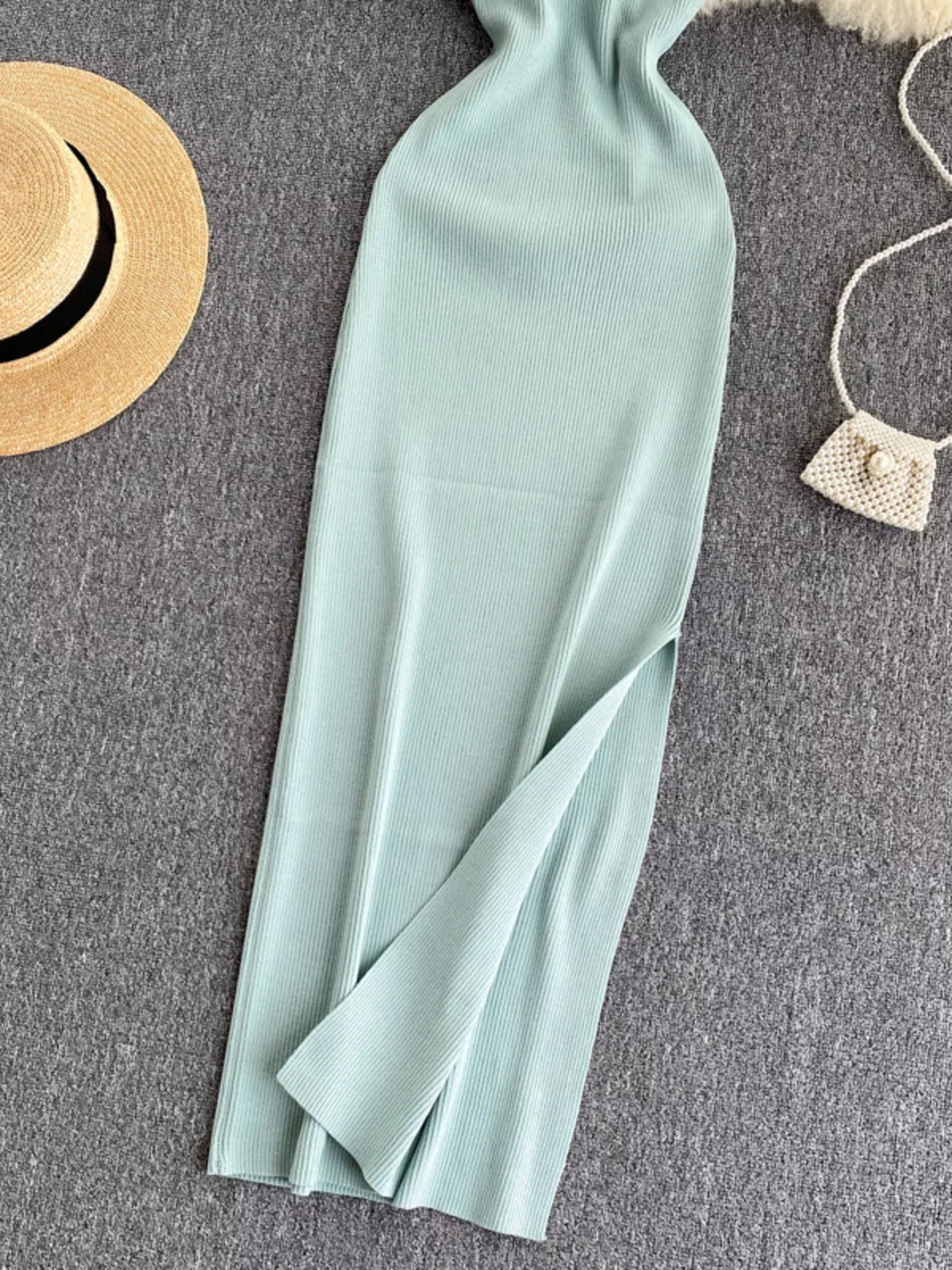 Knot Back Sleeveless Knit Bodycon Midi Dres - alternate view 17