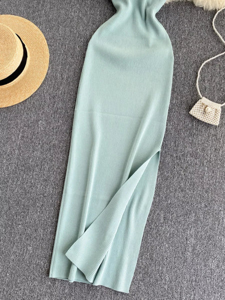 Knot Back Sleeveless Knit Bodycon Midi Dres - alternate view 17