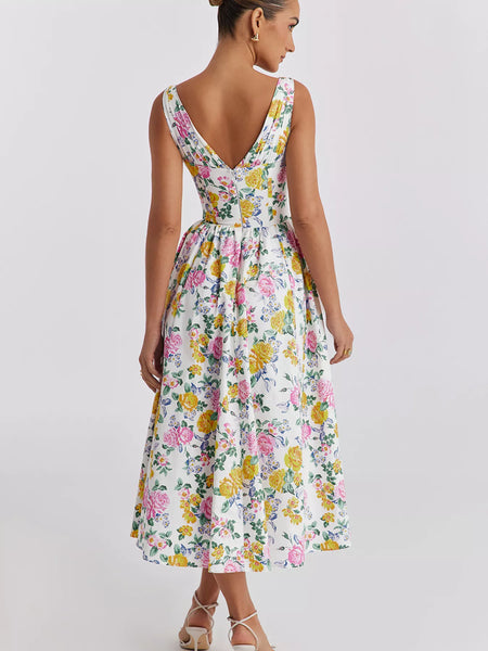 V-Neck Sleeveless Midi Dress - alternate view 5